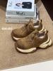 Early autumn old money wind dad shoes women's ins tide 2025 new retro woven platform leather casual sports shoes women