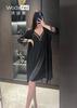 Lace V-neck acetic acid hanging skirt 1011 summer new sexy suspender nightgown set breathable cool pajamas women's summer