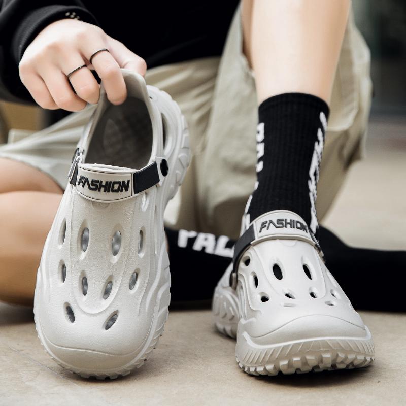 Men's Outdoor Sandals Sport Slippers Beach Slides Breathable Clogs Men Casual Garden Shoes Non-slip Hiking Men Outdoor Sandals