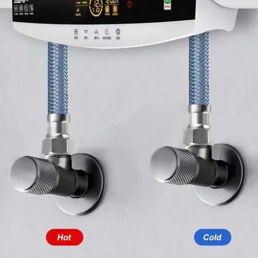 Heavy Duty Brass Angle Valve G1/2 Inch Water Stop Control for Toilet Bidet Washing Machine Heater Sink Universal Supply Fitting