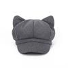 Vintage Beret Hat Cute Cat Ears Octagonal Cap Fashion Peaked Caps  for Women Girls