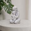 Yousheng 3D Printed Mother And Baby Figurines Ornaments, Nordic Style Warm Mother-Child Sculptures for Home Decor Entryway Bedroom Living Room