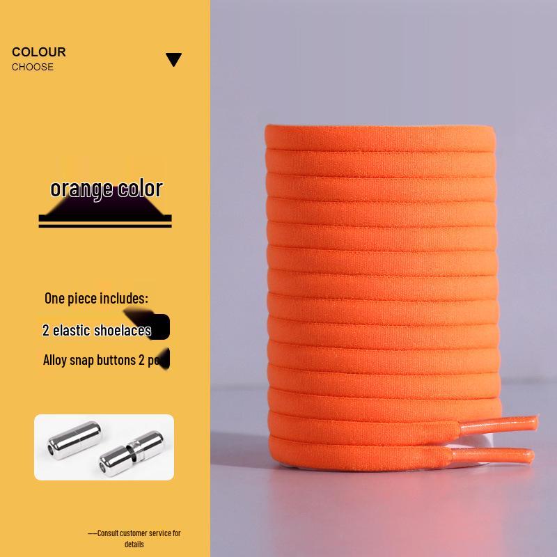No-Tie Elastic Shoelaces with Buckle Capsule - Flat White
