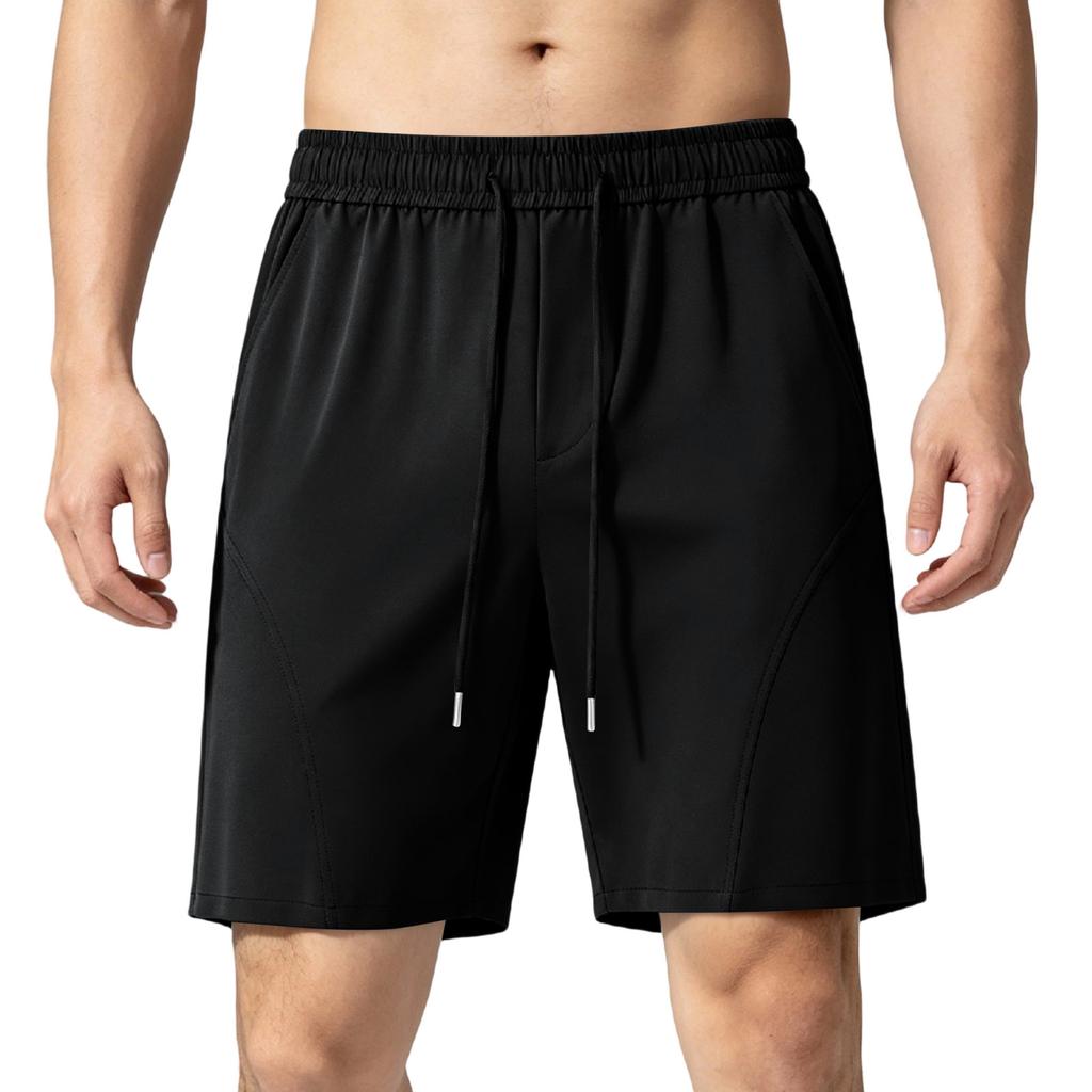 Men Athletic Shorts with Elastic Waistband Drawstring Pockets Lightweight Quick Dry Breathable Fabric for Sports Training Running Gym