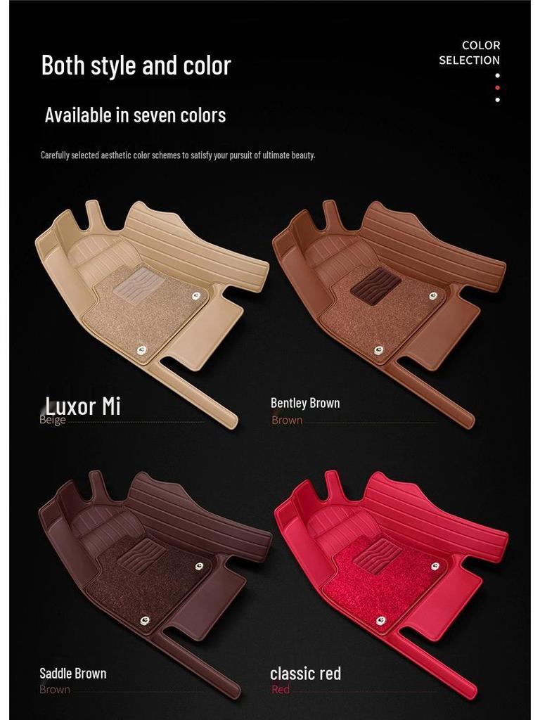 Full Coverage Star-Themed Leather Floor Mats for XPeng P7, G3, G6, G9, X9, MO3, and P5 Models.