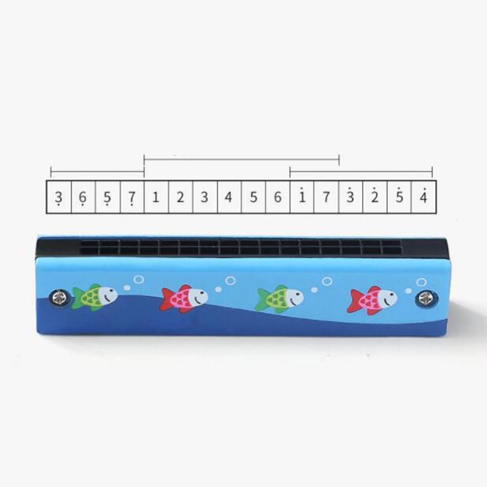 16 Holes Wooden Harmonica Mouth Organ Kids Music Instrument Educational Toy Gift Musical Instruments