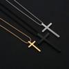 Simple Titanium Steel Cross Necklace Trendy Man Versatile Pendant Sweater Chain Jewelry