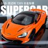1:18 720S Supercar Sports Car Alloy Metal Diecast Model Car Sound & Light Pull Back Collection Hobby Decoration Presents
