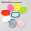 Silicone Bathroom Soap Dish Plate Holder Sponge Tray Case Water Draining Anti-skidding Shower Hiking Kitchen Washroom