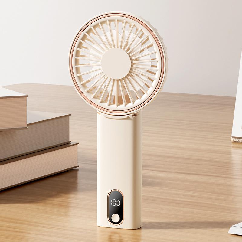 

Portable Foldable Silent Fan: Handheld, Desktop, & Neck-Mounted Phone Holder 195x90x18.5mm бежевый