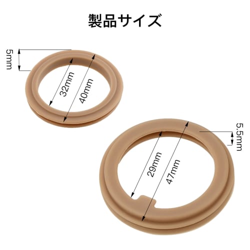 Set of 2 Replacement Gaskets for Thermos JNO-500 Vacuum Insulated Portable Mug and Water Bottle