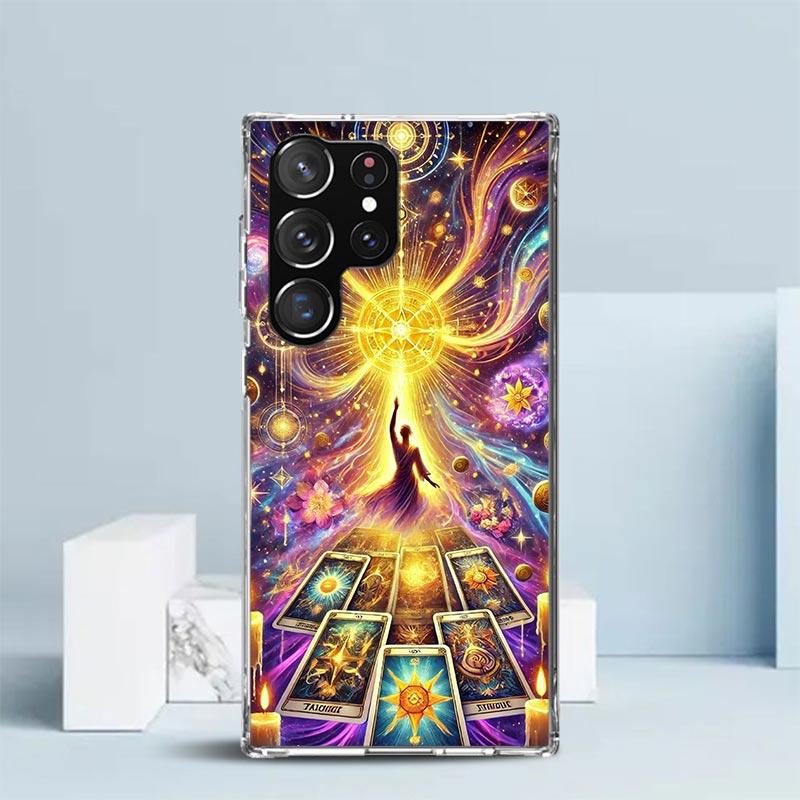Witch Tarot Card Soft Cover for Samsung Galaxy S25 Edge S26 S24 S23 Ultra Phone Case S22 S21 Plus S20 FE Print Pattern Shell Gal