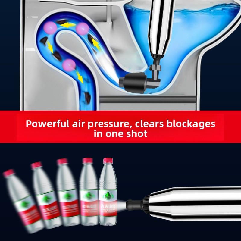 Electric High Pressure Air Toilet Plunger, Drain Blaster Clog Remover Tool for Kitchen Sink Floor Drain and Bathroom Toilet