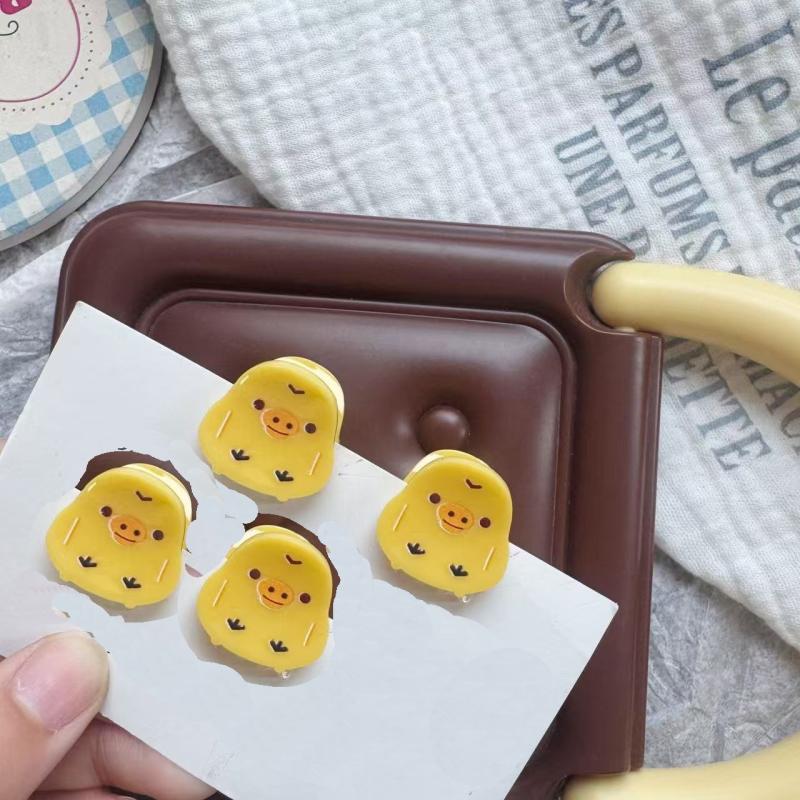 

4 шт. Аксессуары для волос Rilakkuma Заколки для волос для девочек Медведь Релакс Милая заколка Детская челка Акриловая невидимка Головной убор Подарок