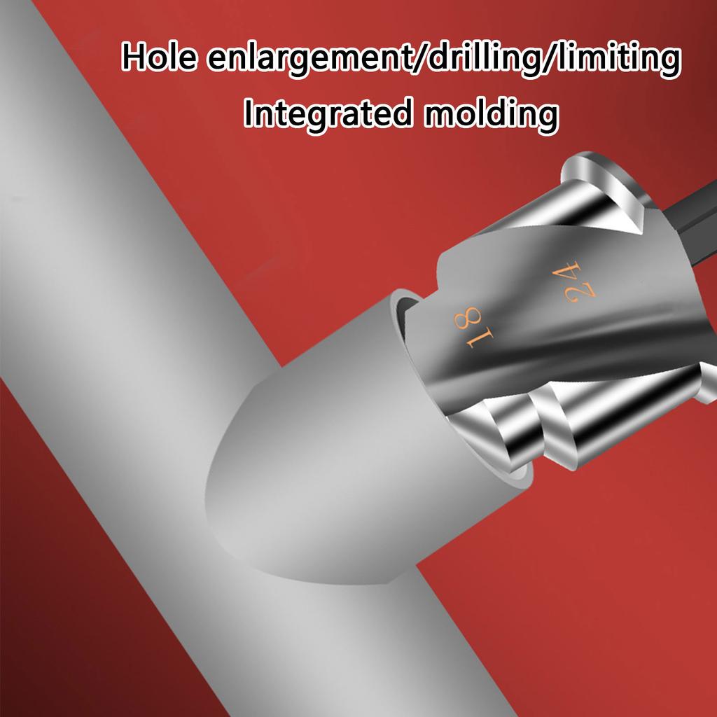 High Performances Multi Diameter Tool Steel Step Drill Bit Featuring Hexagonal Handle And Efficient Chip Removal Grooves