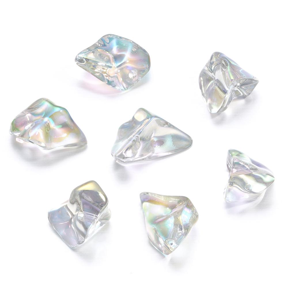 

4Pcs/Lot Irregular Acrylic Bead Imitation Stone Bead Loose Spacer Bead for DIY Bracelet Earring Jewelry Making Supplies 4PCS білий
