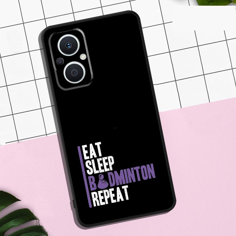 Badminton Sport Case For OPPO Reno 13F 12F 11F 8T 7 8 10 11 12 13 Pro OPPO Find X8 X6 Pro X3 X5 Lite Cover
