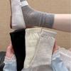 Spring and Summer Lightweight Children's Mid-Calf Pure Cotton Socks with Vintage Dark Patterns and Layered Design - Breathable Socks