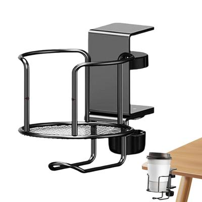 Metal Cup Holder 2-in-1 Anti-Spill Clip On Offices Supplies Tea Cup Holder For Chair Couch Bed Car Boat Classroom Offices Home