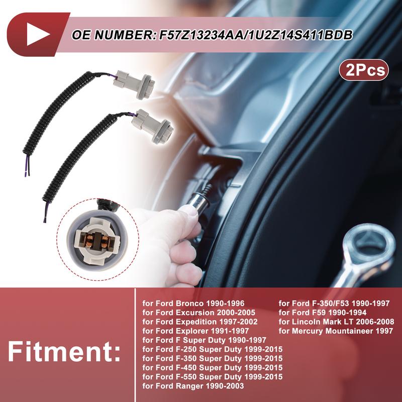 X Autohaux License Plate Light Socket Wiring for Ford Bronco No.F57Z13234AA Bulb Pigtail