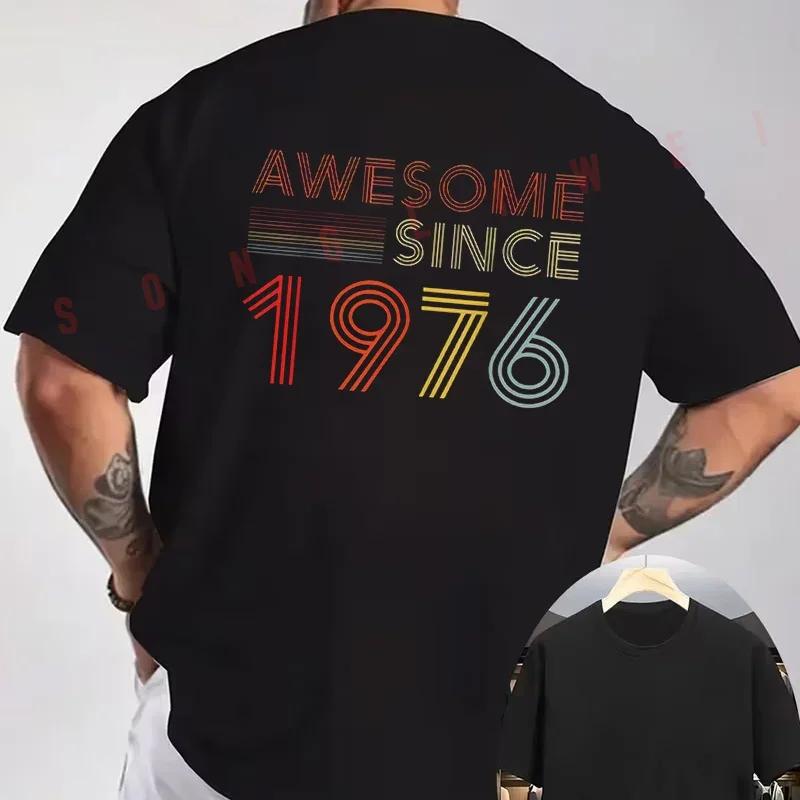 Tolle 50. Geburtstagsdekorationen 50 Jahre 1976 50. Geburtstag Motorrad T-Shirt Rückendruck Herren Schu