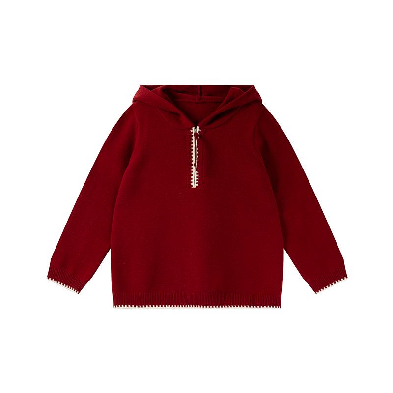 

Женский свитшот с капюшоном AI Yuan 2025, больших размеров, с полумолнией, цветовыми блоками F729. XXXL красный