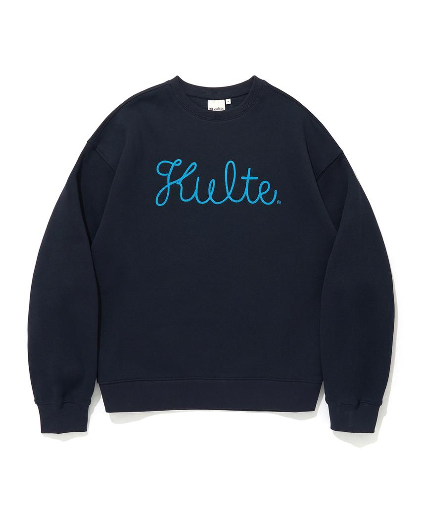 KULTE Script Chain Emb CrewneckD.Navy