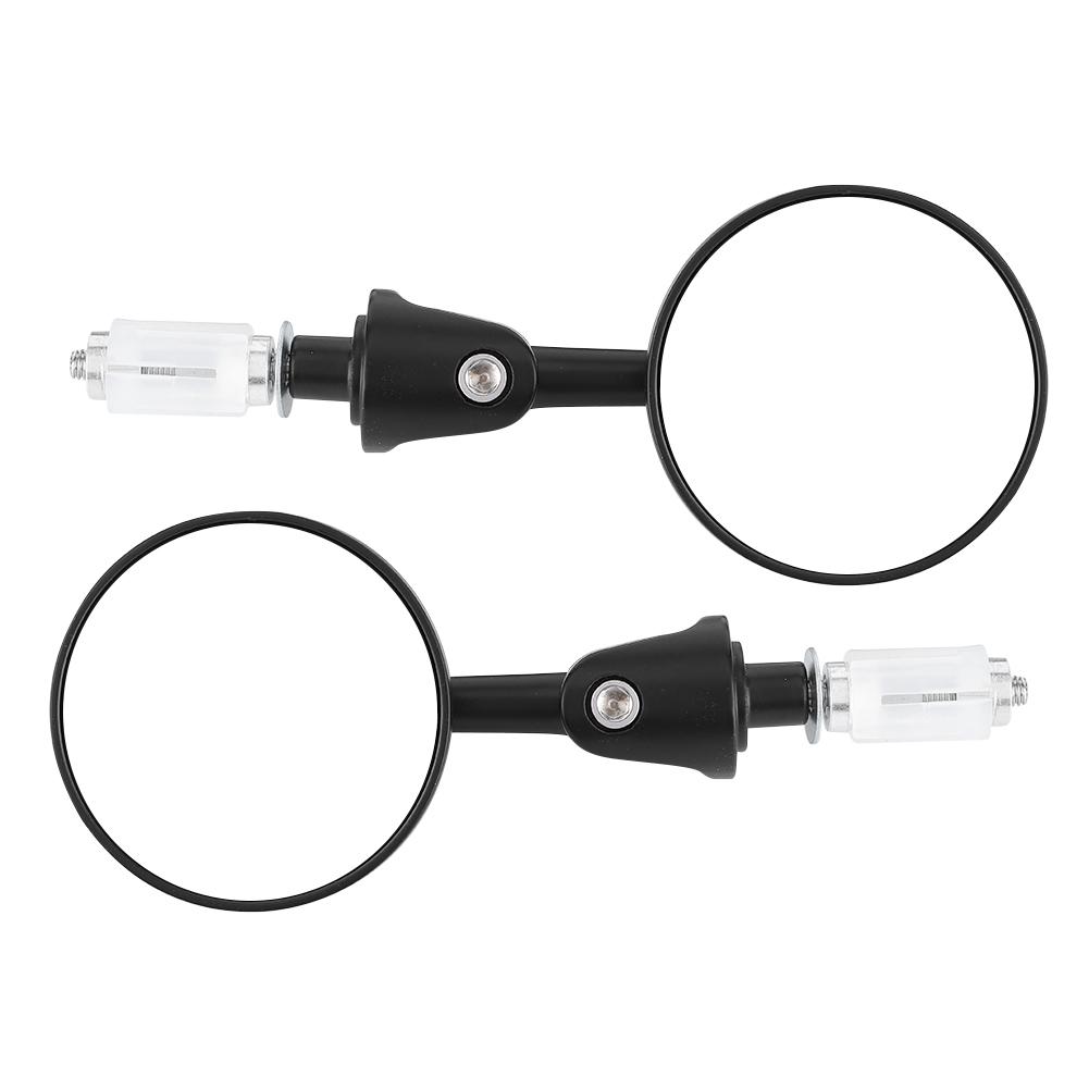 Pair Handlebar End Rearview Mirrors Foldable Arm Wide View Angle Universal for Motorcycle Dirt Bike