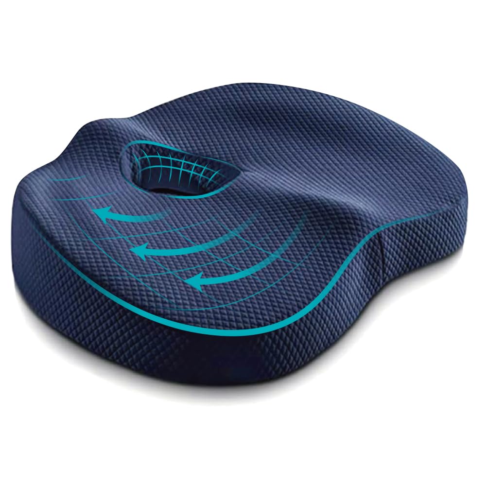 

Круглое сиденье из пены с эффектом памяти 3D Давление Стул Моющийся ACURACE Подушка, Подушка, 3D, Дышащая, Посадка, Рассеивание, Геморрой, Подушка, Чехол, (военно-морской флот)