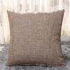Square Linen Solid Color Soft Pillow Case Sofa Bed Cover Cushion Home