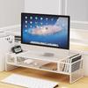 Double-Deck Computer Monitor Riser Holder Pc Screen Stand Bracket Desktop Laptop Keyboard Mouse Storage Organizer Pen Container