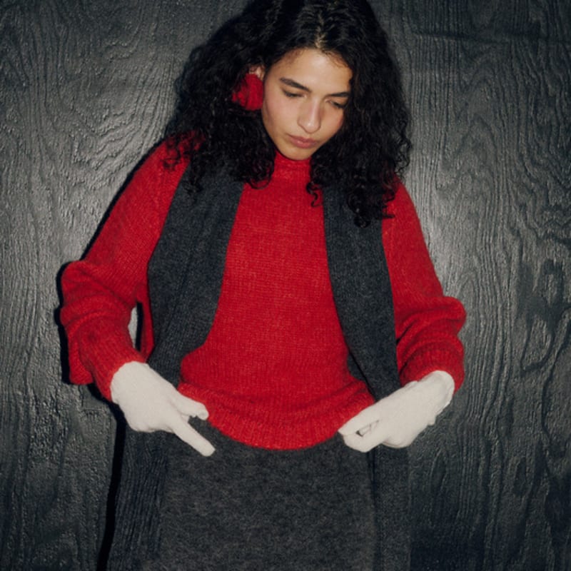 

Шарф-муфта с бахромой из альпаки Мэгги Перу (Темно-серый) Dark Grey