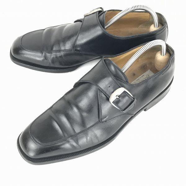 

Vintage Italy Made/Plinius/Mckay Construction Leather Monk Strap Shoes/43/27.5/Black/Business