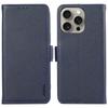 ABEEL For iPhone 14 Pro Max Case PU Leather Litchi Texture RFID Blocking Card Holder Phone Cover