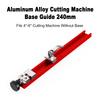 Saw Guide Rail 240mm Aluminum Alloy Cutting Machine Base Clamp with Dual Clips for Woodworking DIY Projects Precision