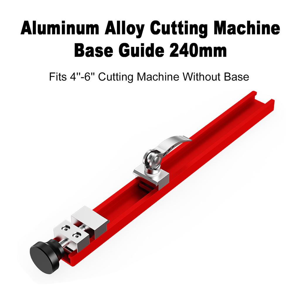 Saw Guide Rail 240mm Aluminum Alloy Cutting Machine Base Clamp with Dual Clips for Woodworking DIY Projects Precision