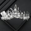 Rhinestone Crystal Bridal Tiara Pearl Wedding Party Headwear Fashion Princess Cake Crown  Birthday