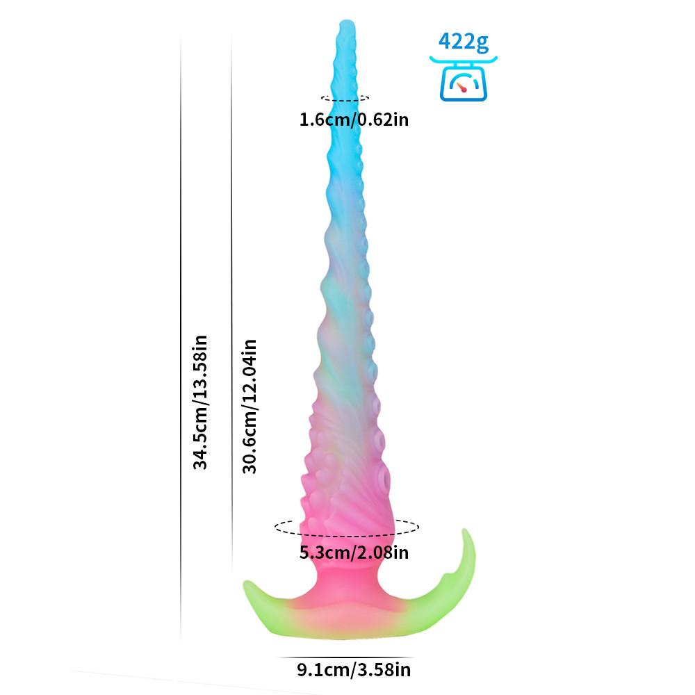 Liquid Silicone Long Anal Whip  Soft and Expandable Anal Plug Men's and Women's Chrysanthemum Masturbator  Adult Sexual Product