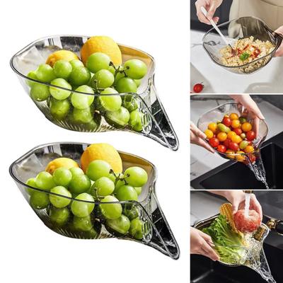 Cestello Scolapiatti per Frutta con Scolapasta Rimovibile per Alimenti Senza BPA Trasparente