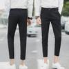 Men's Slim Fit Nine-Point Casual Black Trousers - Trendy and Versatile Summer Pants