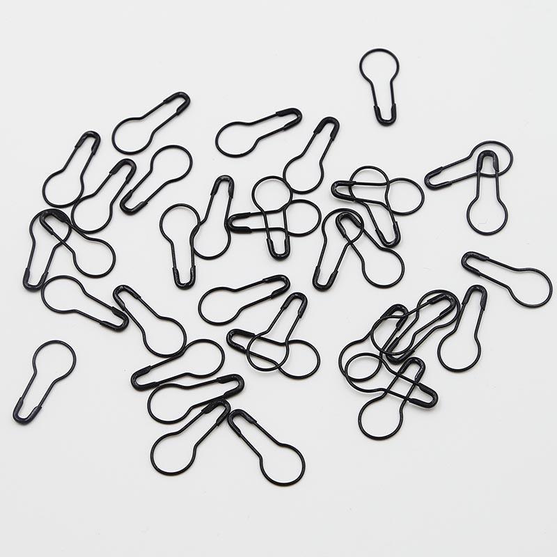 Kalebassformade säkerhetsnålar: Svarta, Silverfärgade, Guldpläterade Metallbroscher för Säker Fästning av Kläder