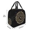 Viking Nordic Celtic Symbol Print Thermal Lunch Bags for Women Men Insulated Lunch Box Bento Bag for Beach School Work Office