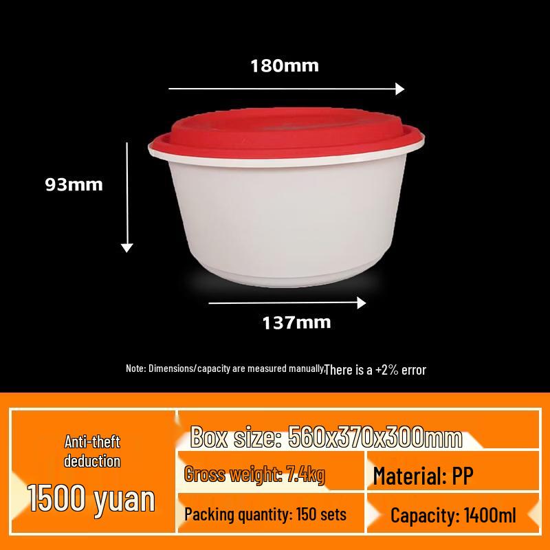 Handun Eco-Friendly Round Microwavable Takeout Containers