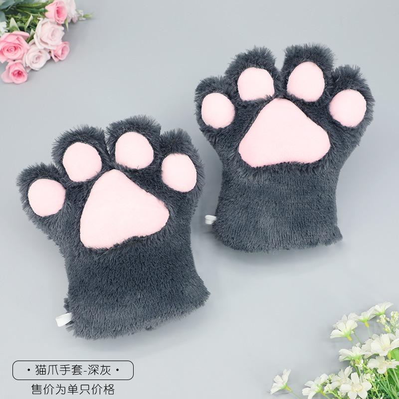 

Милая плюшевая лапа кошки Faceu, реквизит для косплея, перчатки-лапы кошки One Size