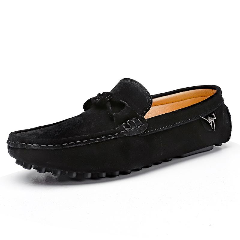 K1008 Men s Suede Moccasin Loafers - Casual Slip-On Driving Shoes for Spring/Summer, Low-Top, Flat Bottom, Large Size 47