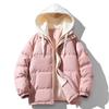 Herren-Kapuzenjacke im Fake-Zweiteiler-Look, Herbst und Winter, verdickt, warm, gefüttert
