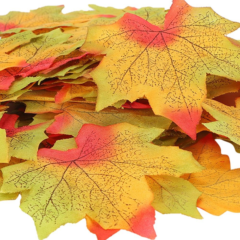 500 PCS Lightweight Design Fake Autumn Leaves 500 Pieces Artificial Fall Leaves Party Table Decor