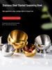 Stainless Steel Gilded Seasoning Bowl with Base