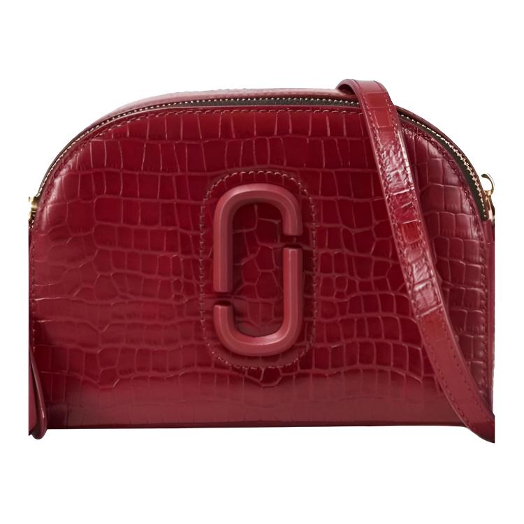 Marc Jacobs Vintage Fringe Logo Crocodile Pattern Shoulder Bag Women bags Burgundy H164L01RE21-618