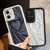 Phone Cover Case for Xiaomi Poco F8 X3 Pro C61 X3 NFC C51 C50 Black White Simple Heart